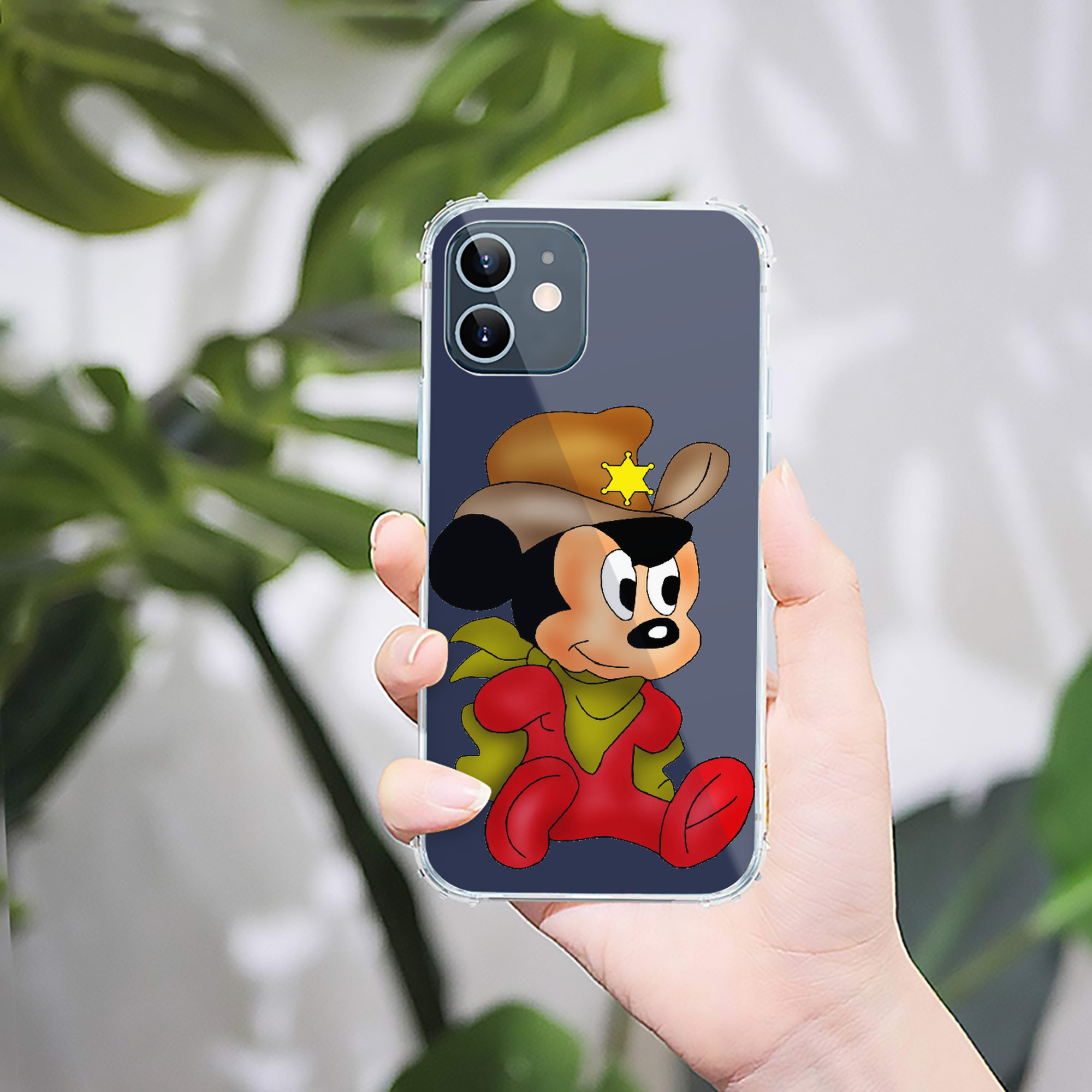 （画像用） ミッキーマウス Mickey Mouse 【iPhone 12シリーズ対応】透明スマホケース（クリアソフトケース）